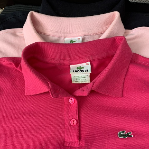 Lacoste Tops - 2 Lacoste Polos ladies M/euro 40